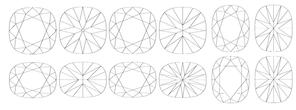 Different Cushion Cut Varieties